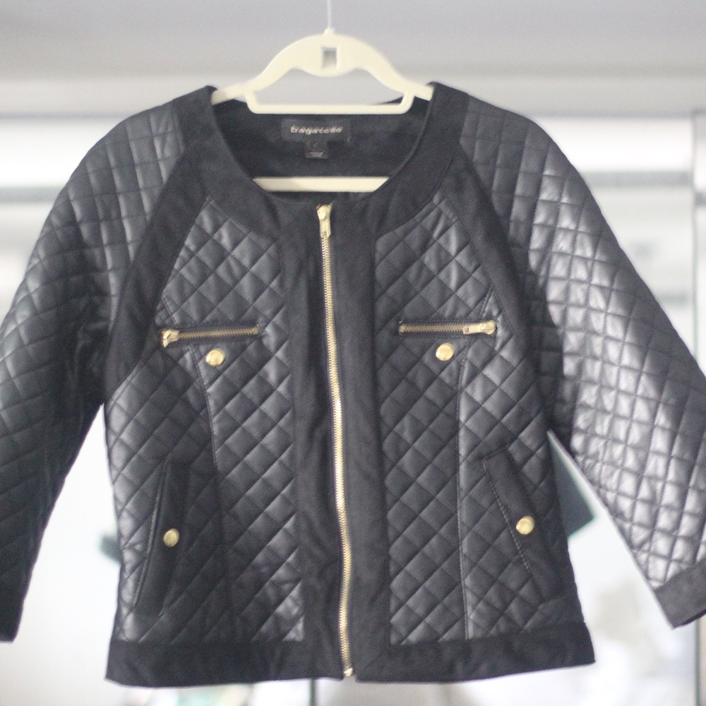 Bagatelle Vegan Leather Quilted Jacket